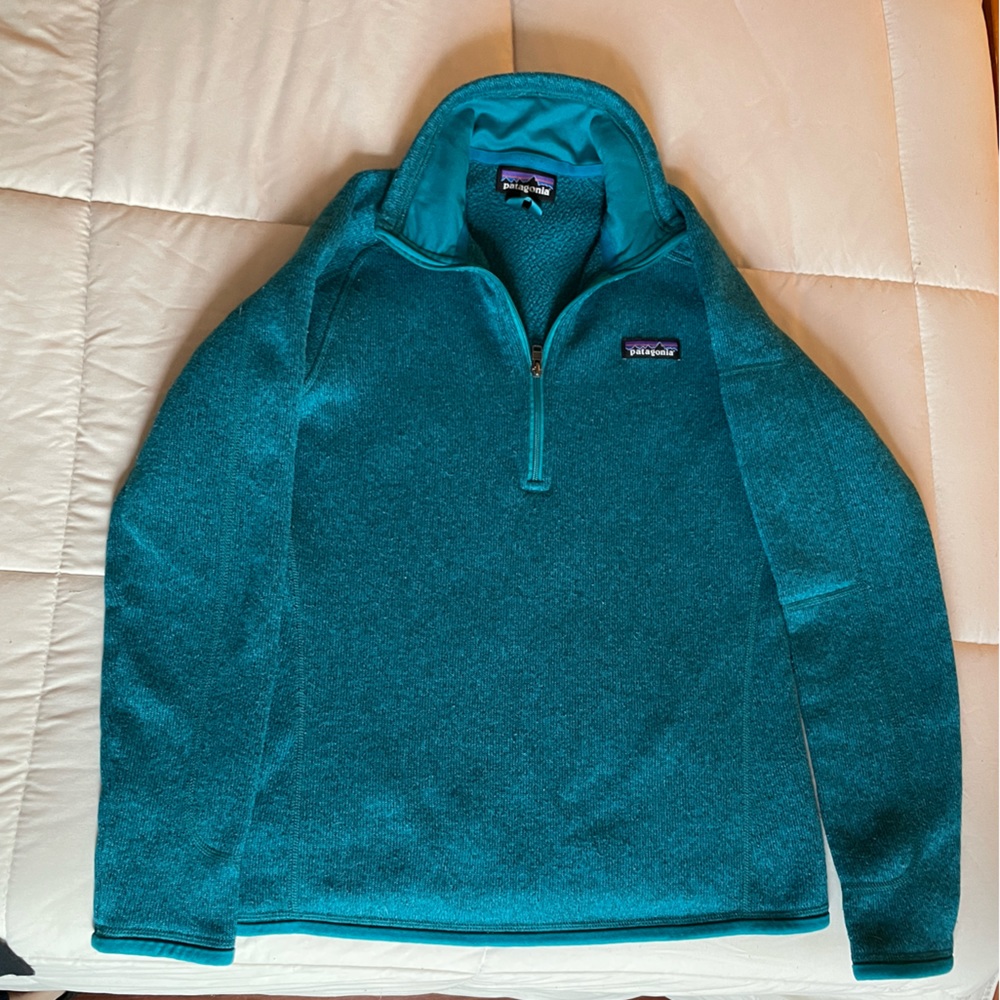 Women’s Patagonia Better Sweater Quarter-Zip Pullover in Elena Blue size Small